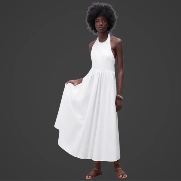 halter dress back design Plunging V-Neck Long Halter Formal Dress main image 0